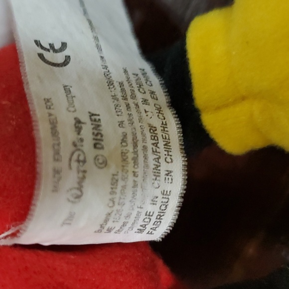 Disney Out Reach Mickey Mouse 10" Plush Hand Heart On Foot Red Cross - Picture 5 of 5